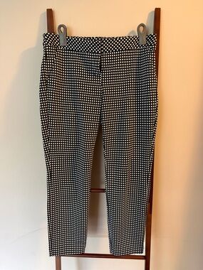 Express Black & White Grid Columnist Pant